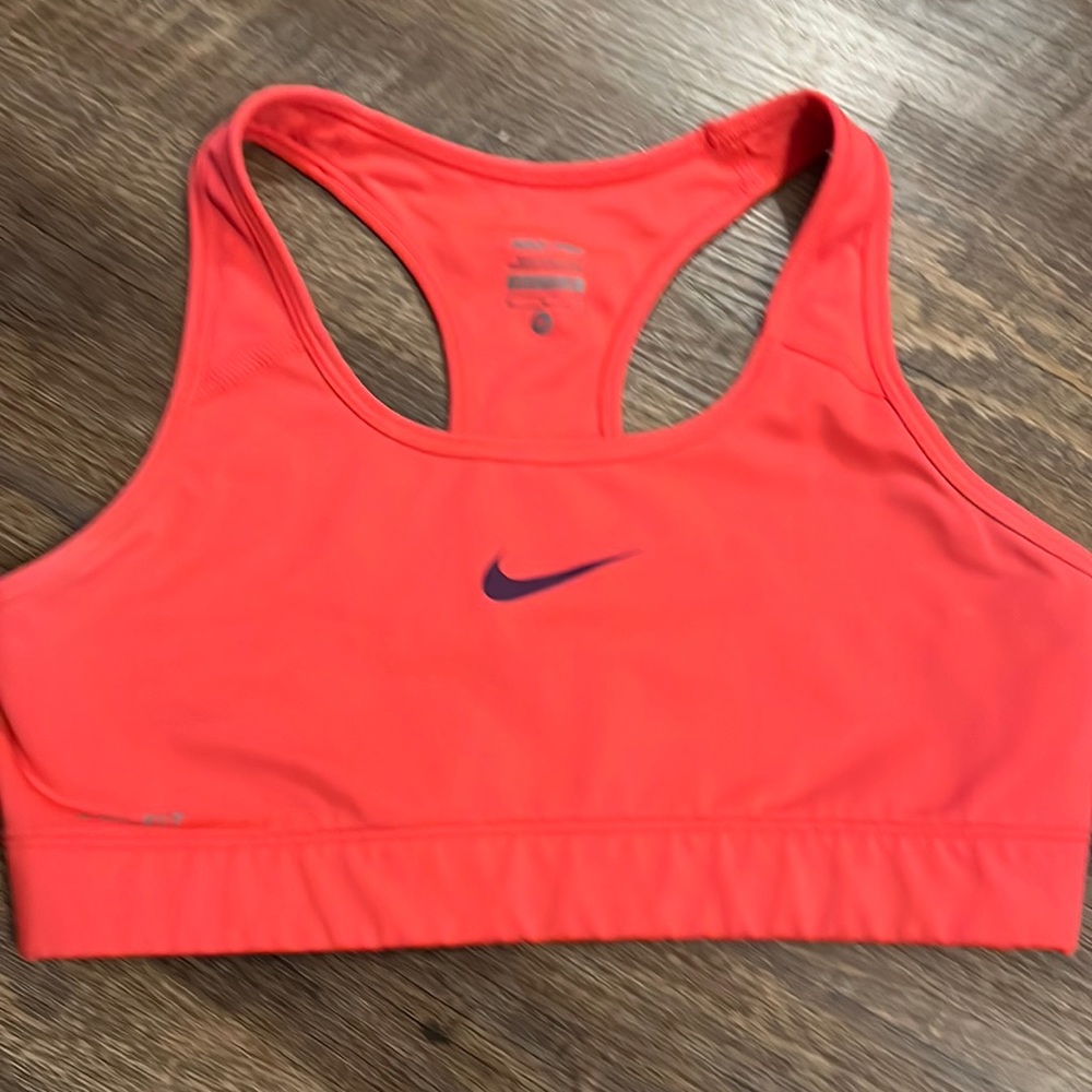 Orange Nike Dri Fit sports bra Medium